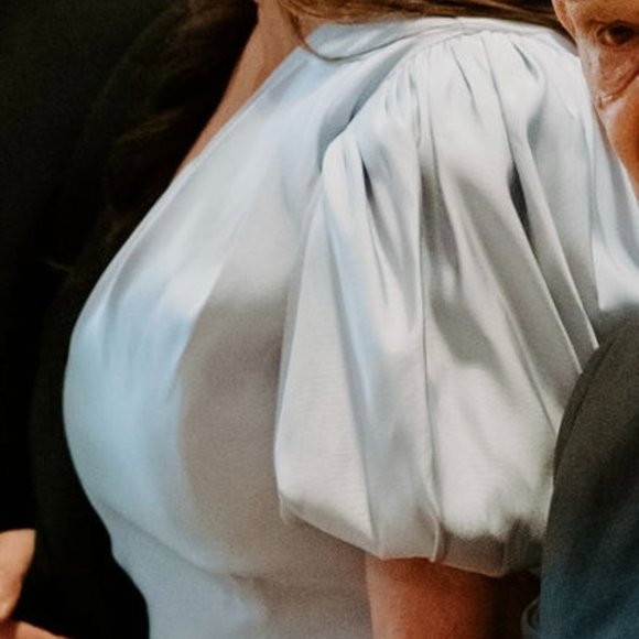 Alexia Maria Lily Silk Faille Column Gown - Picture 2 of 3